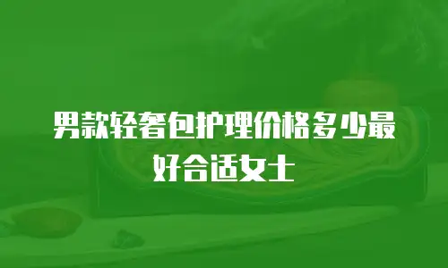男款轻奢包护理价格多少最好合适女士
