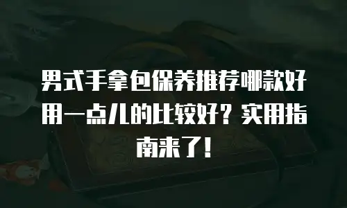 男式手拿包保养推荐哪款好用一点儿的比较好？实用指南来了！