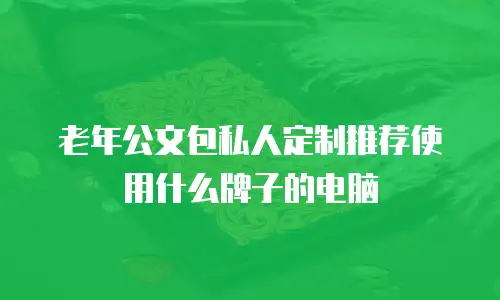 老年公文包私人定制推荐使用什么牌子的电脑