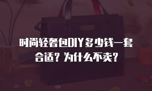 时尚轻奢包DIY多少钱一套合适？为什么不卖？
