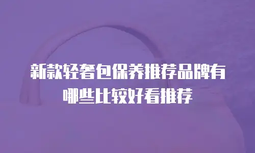 新款轻奢包保养推荐品牌有哪些比较好看推荐