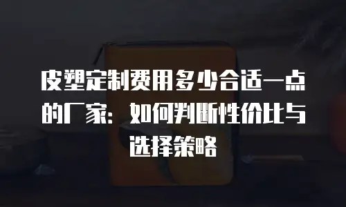 皮塑定制费用多少合适一点的厂家：如何判断性价比与选择策略
