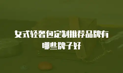 女式轻奢包定制推荐品牌有哪些牌子好