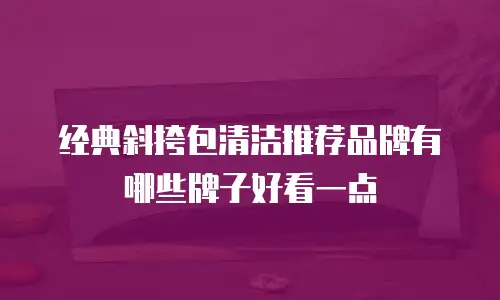 经典斜挎包清洁推荐品牌有哪些牌子好看一点