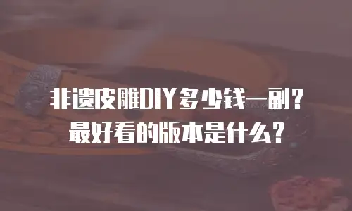 非遗皮雕DIY多少钱一副？最好看的版本是什么？