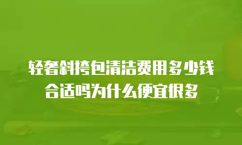 轻奢斜挎包清洁费用多少钱合适吗为什么便宜很多