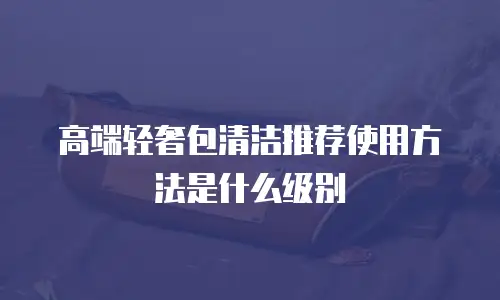 高端轻奢包清洁推荐使用方法是什么级别