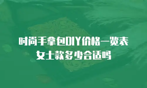 时尚手拿包DIY价格一览表女士款多少合适吗