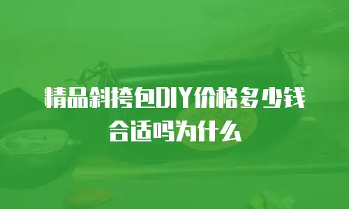 精品斜挎包DIY价格多少钱合适吗为什么