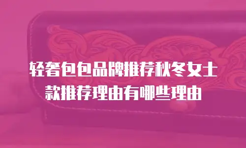 轻奢包包品牌推荐秋冬女士款推荐理由有哪些理由