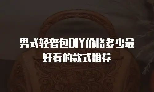 男式轻奢包DIY价格多少最好看的款式推荐