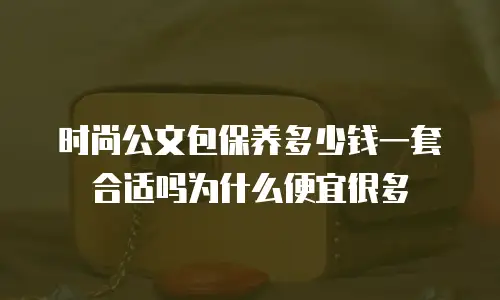 时尚公文包保养多少钱一套合适吗为什么便宜很多