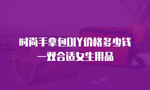 时尚手拿包DIY价格多少钱一双合适女生用品