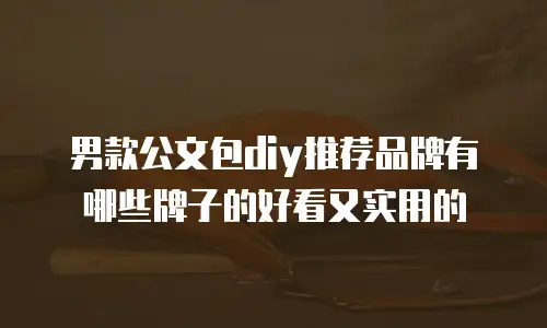 男款公文包diy推荐品牌有哪些牌子的好看又实用的