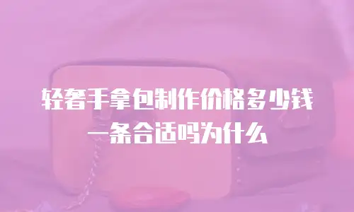 轻奢手拿包制作价格多少钱一条合适吗为什么