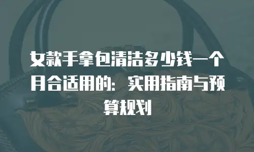 女款手拿包清洁多少钱一个月合适用的：实用指南与预算规划
