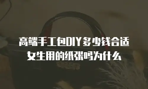 高端手工包DIY多少钱合适女生用的纸张吗为什么