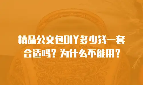 精品公文包DIY多少钱一套合适吗？为什么不能用？