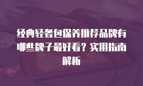 经典轻奢包保养推荐品牌有哪些牌子最好看？实用指南解析