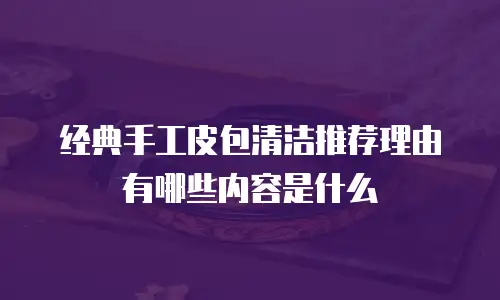 经典手工皮包清洁推荐理由有哪些内容是什么