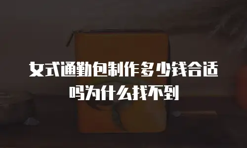 女式通勤包制作多少钱合适吗为什么找不到