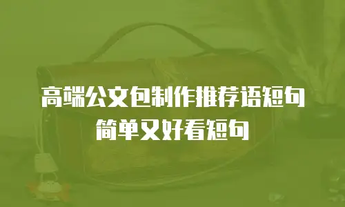 高端公文包制作推荐语短句简单又好看短句
