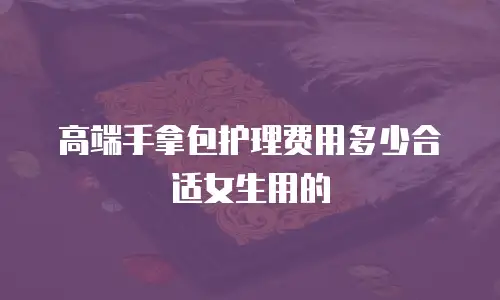 高端手拿包护理费用多少合适女生用的