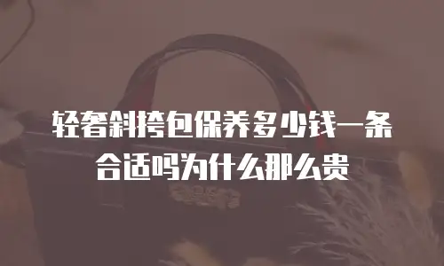 轻奢斜挎包保养多少钱一条合适吗为什么那么贵