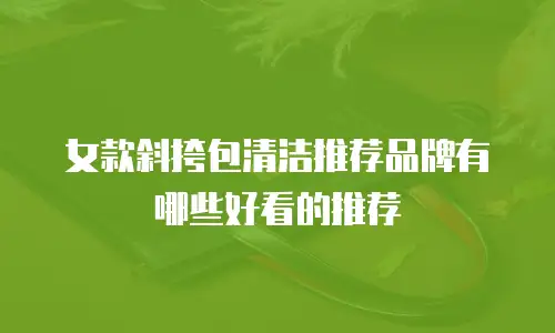 女款斜挎包清洁推荐品牌有哪些好看的推荐
