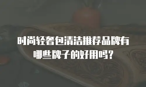 时尚轻奢包清洁推荐品牌有哪些牌子的好用吗？