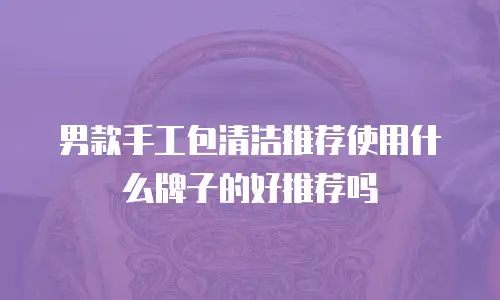 男款手工包清洁推荐使用什么牌子的好推荐吗