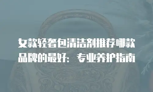 女款轻奢包清洁剂推荐哪款品牌的最好：专业养护指南