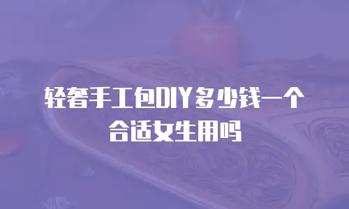 轻奢手工包DIY多少钱一个合适女生用吗