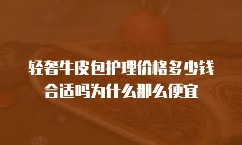 轻奢牛皮包护理价格多少钱合适吗为什么那么便宜