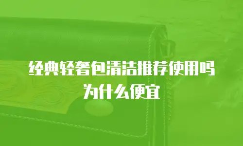 经典轻奢包清洁推荐使用吗为什么便宜
