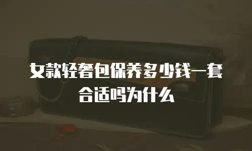 女款轻奢包保养多少钱一套合适吗为什么