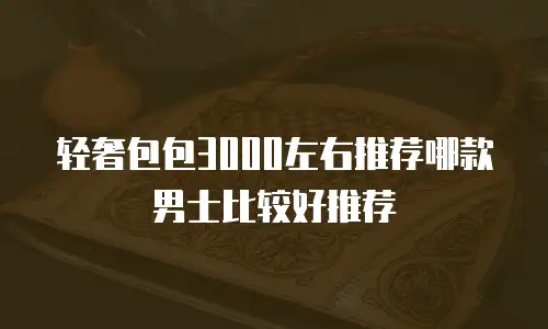 轻奢包包3000左右推荐哪款男士比较好推荐