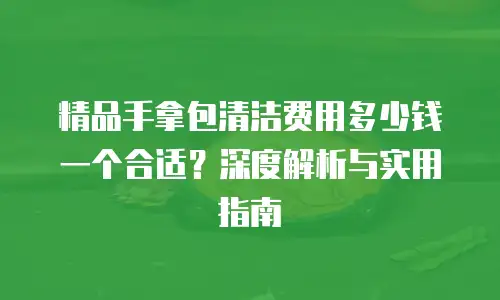 精品手拿包清洁费用多少钱一个合适？深度解析与实用指南