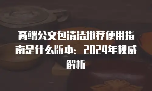 高端公文包清洁推荐使用指南是什么版本：2024年权威解析