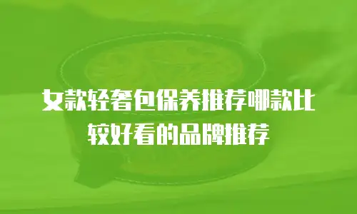女款轻奢包保养推荐哪款比较好看的品牌推荐