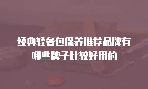 经典轻奢包保养推荐品牌有哪些牌子比较好用的