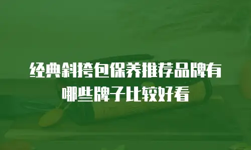 经典斜挎包保养推荐品牌有哪些牌子比较好看