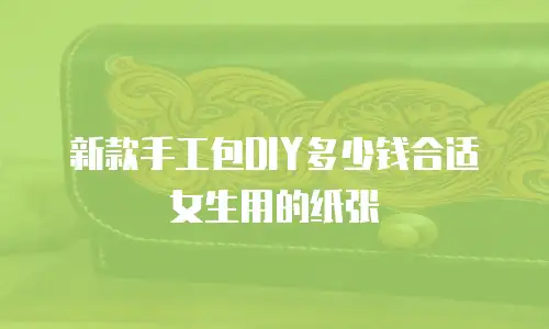新款手工包DIY多少钱合适女生用的纸张