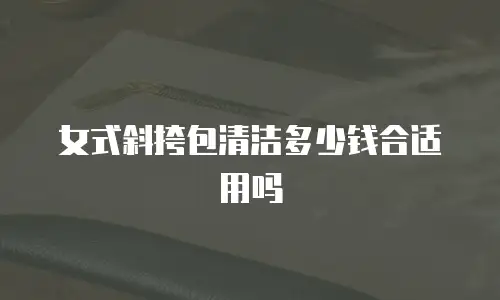 女式斜挎包清洁多少钱合适用吗
