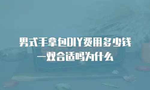 男式手拿包DIY费用多少钱一双合适吗为什么