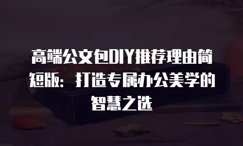 高端公文包DIY推荐理由简短版：打造专属办公美学的智慧之选