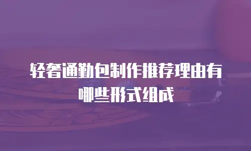 轻奢通勤包制作推荐理由有哪些形式组成