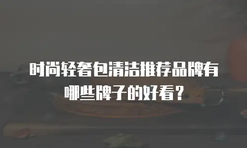 时尚轻奢包清洁推荐品牌有哪些牌子的好看？