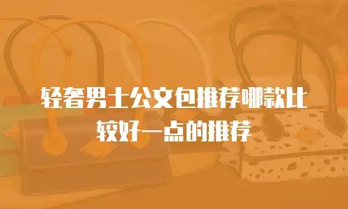 轻奢男士公文包推荐哪款比较好一点的推荐