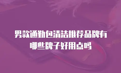 男款通勤包清洁推荐品牌有哪些牌子好用点吗